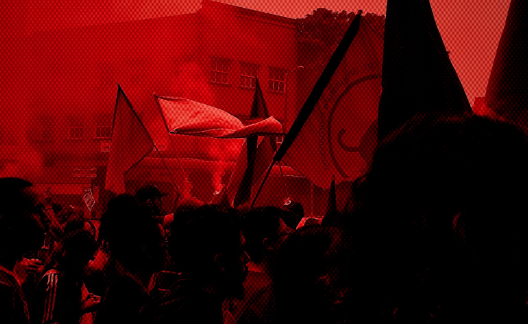 fotografia de manifestantes no dia 15 de novembro de 2024, tirada em Belo Horizonte